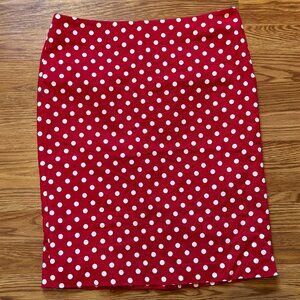 Talbots Retro Polka Dot Pencil Skirt